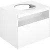 Image de KEUCO STAGELINE Meuble sous-lavabo pour vasques à poser, 1 tiroir frontal, 650x550x490mm, sans trou pour robinet, avec éclairage LED, 32853970100