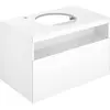 Image de KEUCO STAGELINE Meuble sous-lavabo pour vasques à poser, 1 tiroir frontal, 800x550x490mm, 1 trou pour robinetterie à gauche, avec éclairage LED, 32864180100