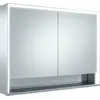 Image de KEUCO Royal Lumos armoire de toilette murale 2 portes, porte courte, avec miroir chauffant, 1000mm, 14304171304
