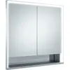 Image de KEUCO Royal Lumos armoire de toilette encastrable 2 portes, porte courte, avec miroir chauffant, 800mm, 14312171304