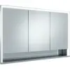 Image de KEUCO Royal Lumos armoire de toilette encastrable 3 portes, porte courte, avec miroir chauffant, 1200mm, 14315171304