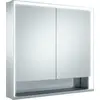 Image de KEUCO Royal Lumos armoire de toilette murale 2 portes, porte courte, étagère ouverte, 800mm, 14322171301