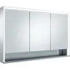 Image de KEUCO Royal Lumos armoire de toilette murale 3 portes, porte courte, étagère ouverte, 1200mm, 14325171301
