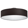 Image de TRIO Design Plafonnier rond Ø 50cm Tissu Abat-jour noir E27 - Lampe de salon