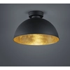 Image de Plafonnier vintage à intensité variable pour la salle à manger Plafonnier en noir à l'intérieur d'or