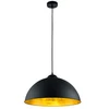 Image de Suspension avec abat-jour noir doré, pour table de salle à manger îlot de cuisine