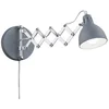 Image de Applique murale SCISSOR gris-chromé-blanc 1xE14x28W, métal, dimensions : 15x15x15 cm, IP20, RL