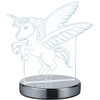Image de LED Licorne Lampe de table KARO optique 3D, couleur de lumière réglable, hauteur 17cm
