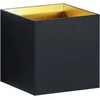 Image de Applique murale LED cubique en noir mat 10 x 10 x 10cm Spot mural en forme de cube
