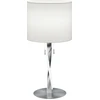 Image de Lampe de table LED NANDOR avec abat-jour en tissu blanc et structure éclairée