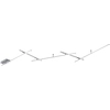 Image de Plafonnier à DEL - nickel mat - métal - L 245 cm - intensité lumineuse variable