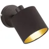 Image de Reality Leuchten - Applique, Plafonnier / Applique 1 Lampe Tommy Noir En Fabric, Trio