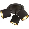 Image de Reality Leuchten - Plafonnier Design, Plafonnier Rond 3l Tommy Noir En Metal, Trio