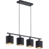 Image de Lustre TOMMY noir et or, 4 x E14 x 28 W, métal, dimensions : 150 x 75 x 12 cm, IP20, RL
