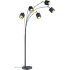 Image de Reality Leuchten - Lampadaire Design, Lampadaire Arc 5 Lampes Tommy Noir En Metal, Trio