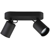 Image de HOFTRONIC - Plafonnier LED 2 spots inclinable GU10 Noir IP20