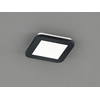 Image de Petit plafonnier LED CAMILLUS lampe de salle de bain plate 17x17cm noir IP44