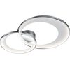 Image de Plafonnier à DEL - Chromé - Blanc - Métal - L 85 cm - intensité lumineuse variable