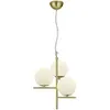 Image de Trio - Suspension 3 Lampes E14 Verre Blanc Laiton Mat 40 Cm Pure 14328477 14328477 14328477 14328477 14328477