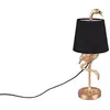 Image de Trio Leuchten - Landhaus I Vintage Art Deco lampe de table or I laiton avec noir - Koen I salon I chambre à coucher - plastique organique - LED approprié E14