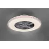 Image de Plafonnier Ventilateur Led 38w 4400lm   Température De Couleur 2700k À 6500k   3 Vitesses   Télécommande   Design Étoile En Cristal Blanc Chrome   Reality Leuchten