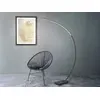 Image de Lampe LED en arc étroite et puriste en noir mat avec variateur & grande saillie