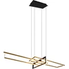 Image de Grande suspension LED murale avec switch dimmer 110 x 40cm or / noir