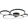 Image de Plafonnier moderne à LED intégrées RONDO noir Trio 622610532