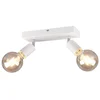 Image de Spot VANNES blanc chromé 2xE27x40W en métal, dimensions : 12x26x9 cm, IP20, RL
