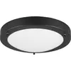 Image de Plafonnier rond CONDUS noir et blanc 1xE27x40W en métal, dimensions : 8x31,5x31,5 cm, IP44, Trio