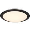 Image de Plafonnier LED rond UMBERTO noir et blanc 12 W, blanc chaud 1160 lm, plastique, dimensions : 8 x 29 x 29 cm, IP44, Trio