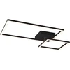 Image de Plafonnier LED PADELLA 25 W, 3 000 K, 3 000 lm, métal noir et blanc, dimensions : 7,5 x 63,5 x 37 cm, IP20, RL