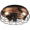 Image de Ventilateur de plafond avec éclairage LED TRONDHEIM R61105032 black-wood