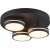 Image de Plafonnier LED FRANKLIN 8 W, 3000 K, 1000 lm, métal anthracite et blanc, dimensions : 13 x 35 x 35 cm, IP20, Trio