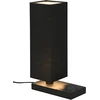 Image de Lampe de table HALEY noire, 1xE14x40W, abat-jour en tissu, dimensions : 35x10x20 cm, IP20, RL