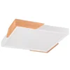 Image de Plafonnier LED carré META blanc 20 W, blanc chaud 2400 lm, finition bois, dimensions : 3,5 x 31,5 x 31,5 cm, IP20, RL
