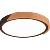Image de Plafonnier LED rond JANO noir 20 W, blanc chaud 2400 lm, aspect bois, dimensions : 3,5 x 31,5 x 31,5 cm, IP20, RL