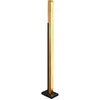 Image de Lampadaire LED à intensité variable, lampe en bois naturel & métal noir, lampe de lecture derrière le canapé