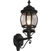 Image de Applique d'extérieur ELVO noire 1xE27x60W en aluminium, dimensions : 49,5 x 18 x 24,5 cm, IP23, Trio