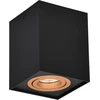 Image de Spot Biscuit noir et or 1xGU10x35W en métal, dimensions : 12,5 x 9,6 x 9,6 cm, IP20, Trio
