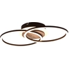 Image de Plafonnier LED GIRO 25 W, de 2 700 à 6 000 K, 3 000 lm, métal, bois clair et noir, dimensions : 8,5 x 46,5 x 28 cm, IP20, RL