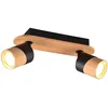 Image de Spot TRIO TR 801100232 Aruni GU10 2x10W noir/imitation bois