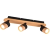 Image de Spot TRIO TR 801100332 Aruni GU10 3x10W noir/ imitation bois