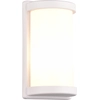 Image de Applique d'extérieur PUELO blanche 1xE27x10W en aluminium, dimensions : 26,5 x 14,5 x 14,5 cm, IP44, RL
