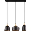 Image de Suspension CHIRAZ 63cm noir or 3 flammes