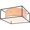 Image de Plafonnier ROSS noir et beige, 3xE27x25W, tissu, dimensions : 22x50x50 cm, IP20, Trio