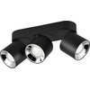 Image de Spot Guayana noir 3xGU10x10W en métal, dimensions : 12x8x27 cm, IP20, Trio