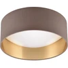 Image de Plafonnier LED rond LOCARNO gris-blanc 12 W, blanc chaud, 1 160 lm, tissu, dimensions : 11 x 30 x 30 cm, IP20, RL
