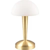 Image de Lampe de table Canaria, laiton et blanc, 1xE14x5W, verre, dimensions : 26,5 x 15 x 15 cm, IP20, RL
