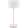 Image de Lampe de table LED - blanc mat - H 30 cm - plastique - intensité lumineuse variable